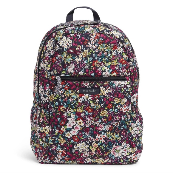 Vera Bradley Medium Backpack Quilted in Signature Cotton in Itsy Ditsy Floral - Picture 3 of 8